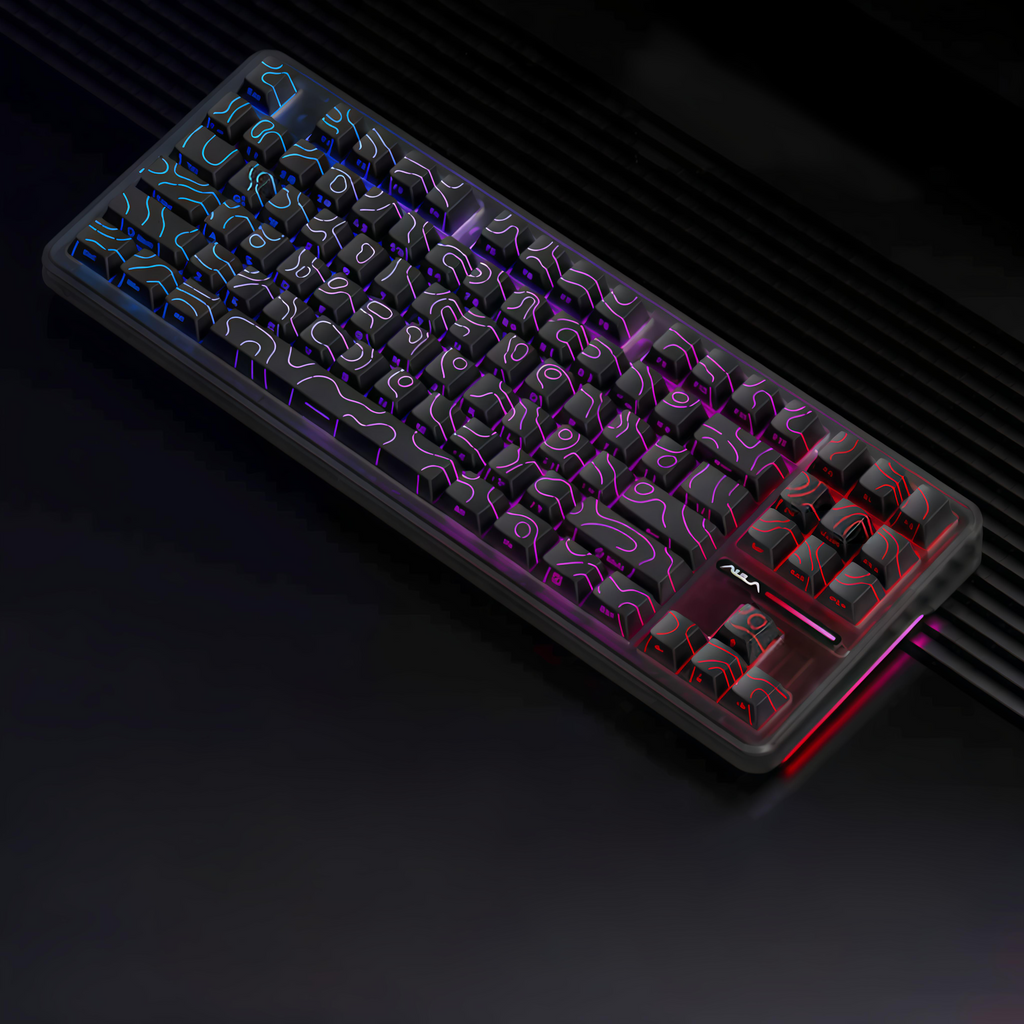 87Pro mechanical keyboard with 10000mAh battery, tri-mode connection, silent switches, and dynamic RGB lighting. Built for gamers & typists alike.
