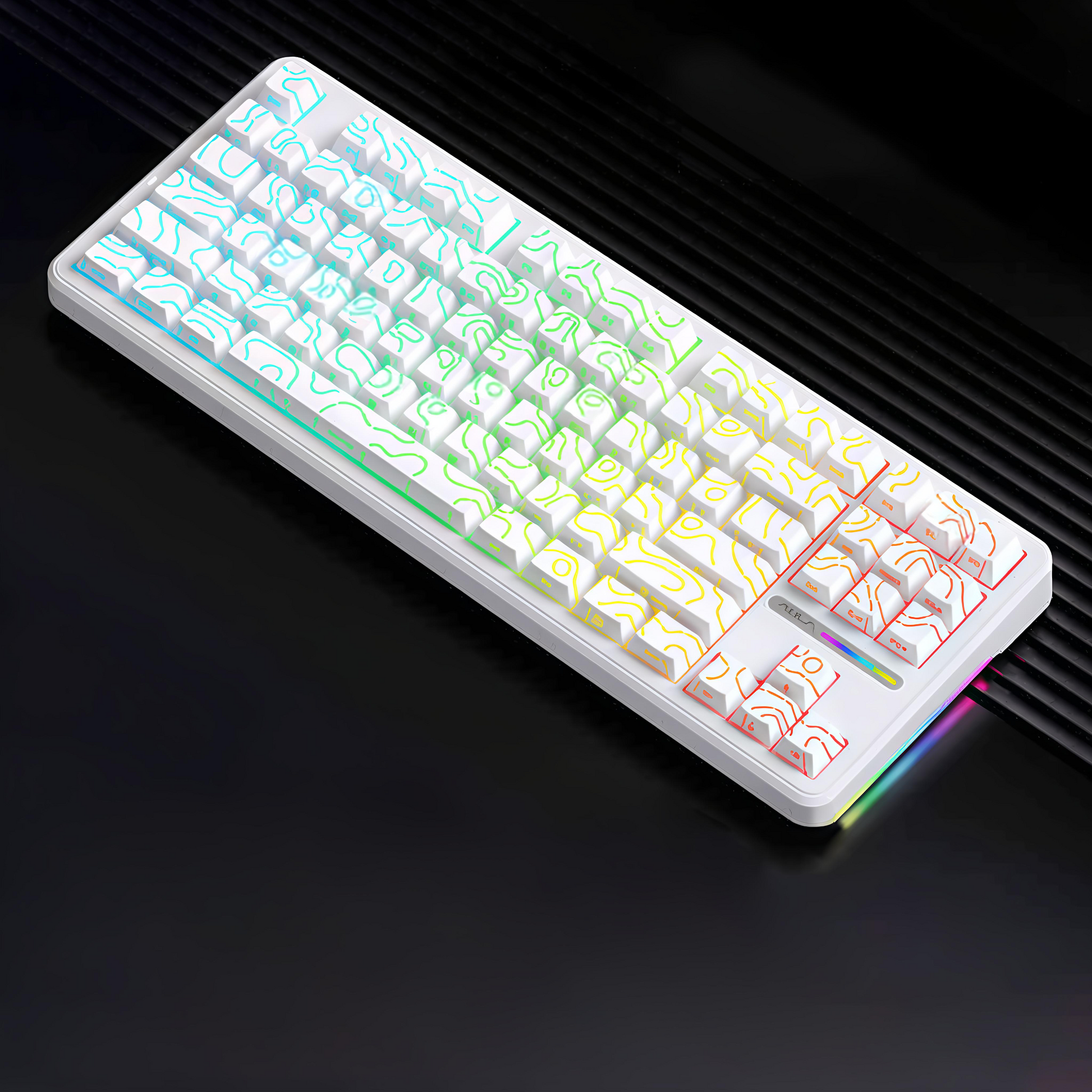 F87Pro RGB Mechanical Keyboard – 3-Mode Wireless, 10000mAh Battery